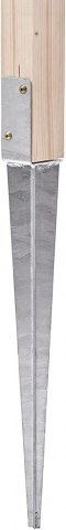 Universal Post Anchor for Impact L, Post Anchor Hot-Dip Galvanised Impact Sleeve Post Anchor Steel Silver_01